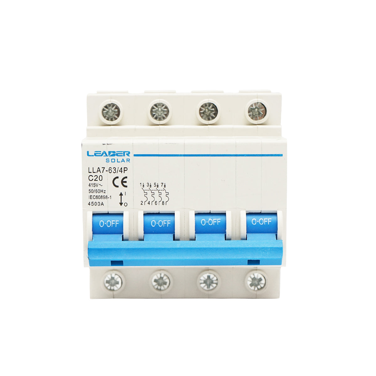 Interruttore automatico tipo 4P-20A-415VAC Leader