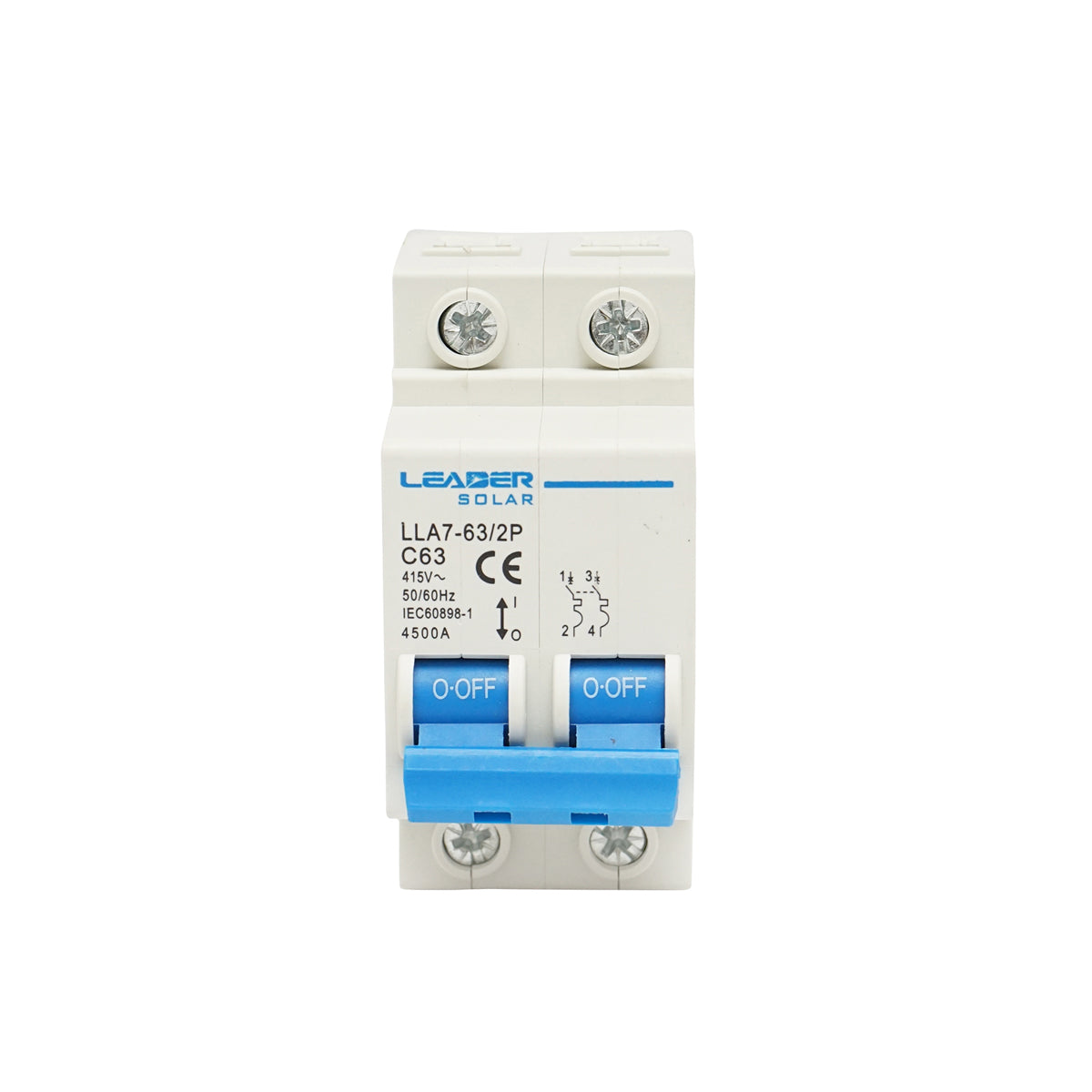 Interruttore automatico tipo fusibile 2P-63A-415VAC Leader