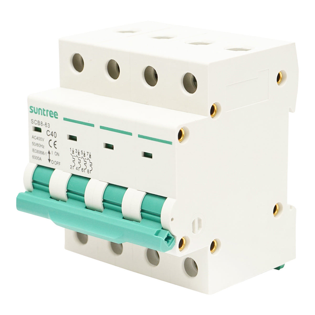 Interruttore automatico trifase tipo 4P, 40A, 400VAC Suntree - immagine 2