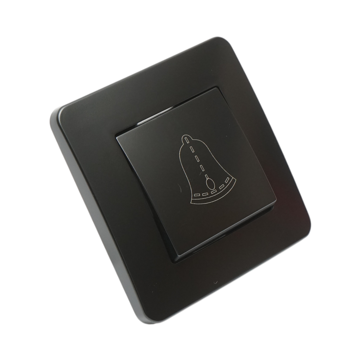 Interruttore campanello a pulsante da incasso nero 220V, 10AX, PC 80x80mm - immagine 4