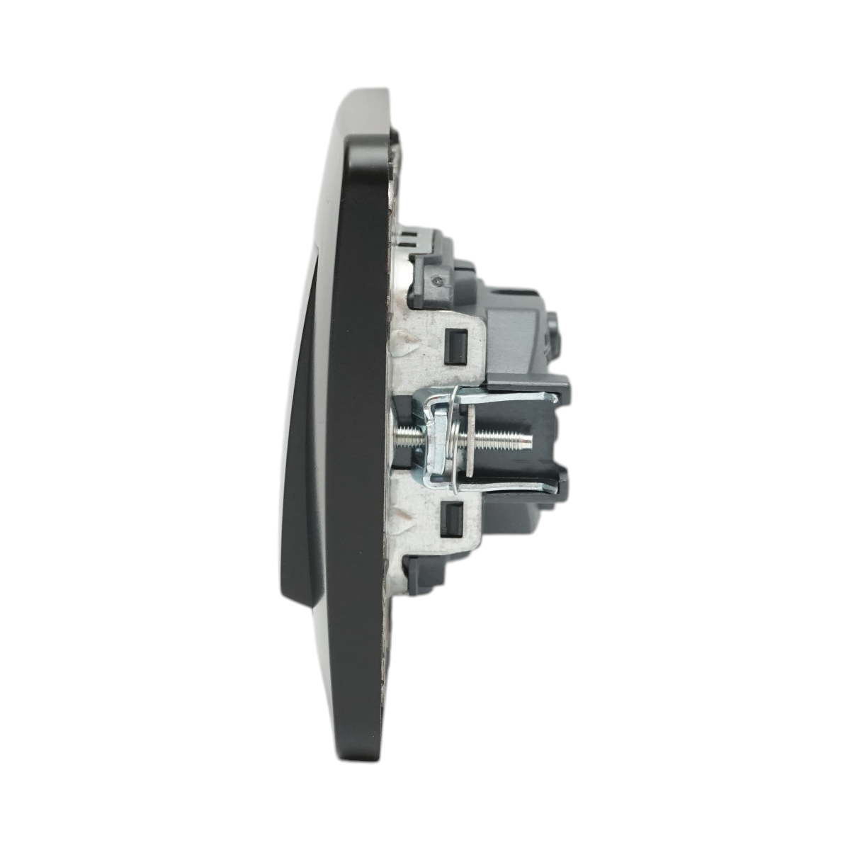 Interruttore campanello a pulsante da incasso nero 220V, 10AX, PC 80x80mm - immagine 5