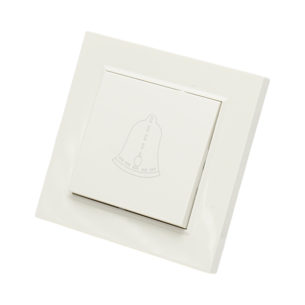 Interruttore campanello bianco da incasso 220V, 10AX, ABS 80x80mm