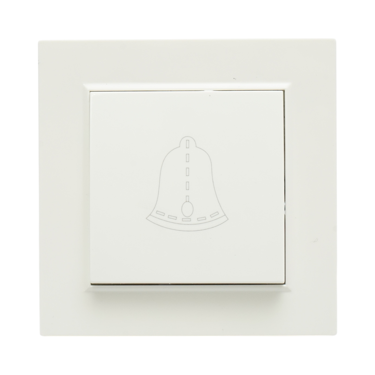 Interruttore campanello bianco da incasso 220V, 10AX, ABS 80x80mm - immagine 2