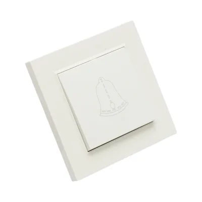 Interruttore campanello bianco da incasso 220V, 10AX, ABS 80x80mm - immagine 4