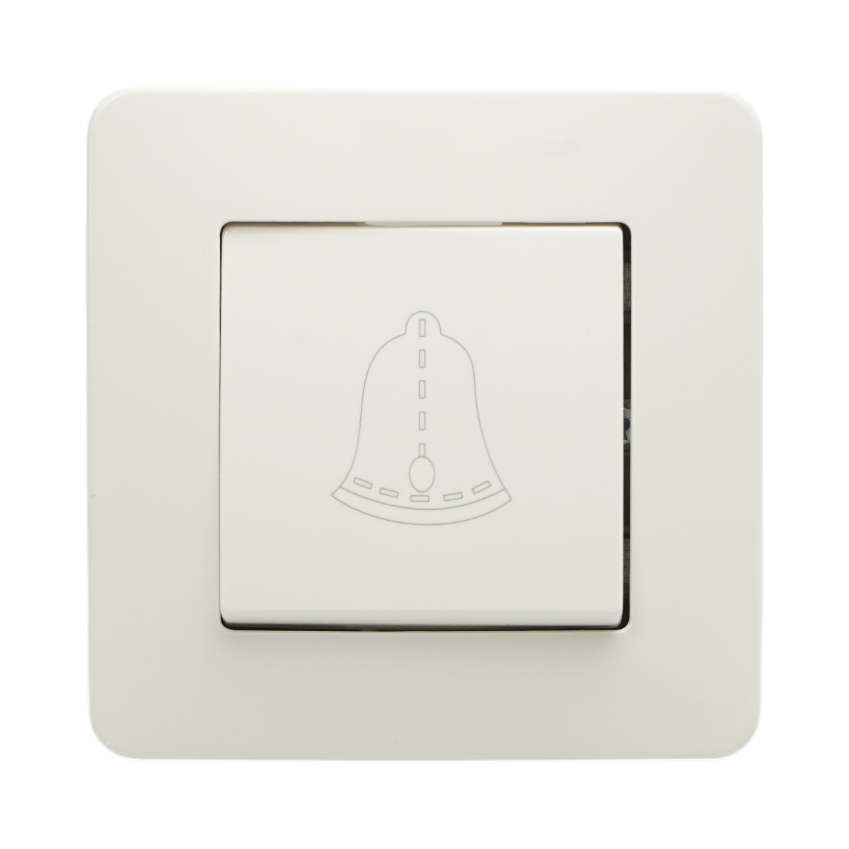 Interruttore campanello bianco da incasso 220V, 10AX, PC 80x80mm - immagine 2