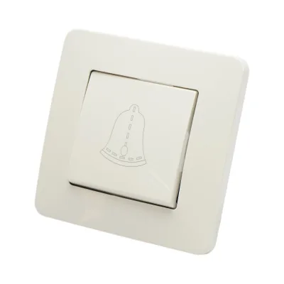 Interruttore campanello bianco da incasso 220V, 10AX, PC 80x80mm