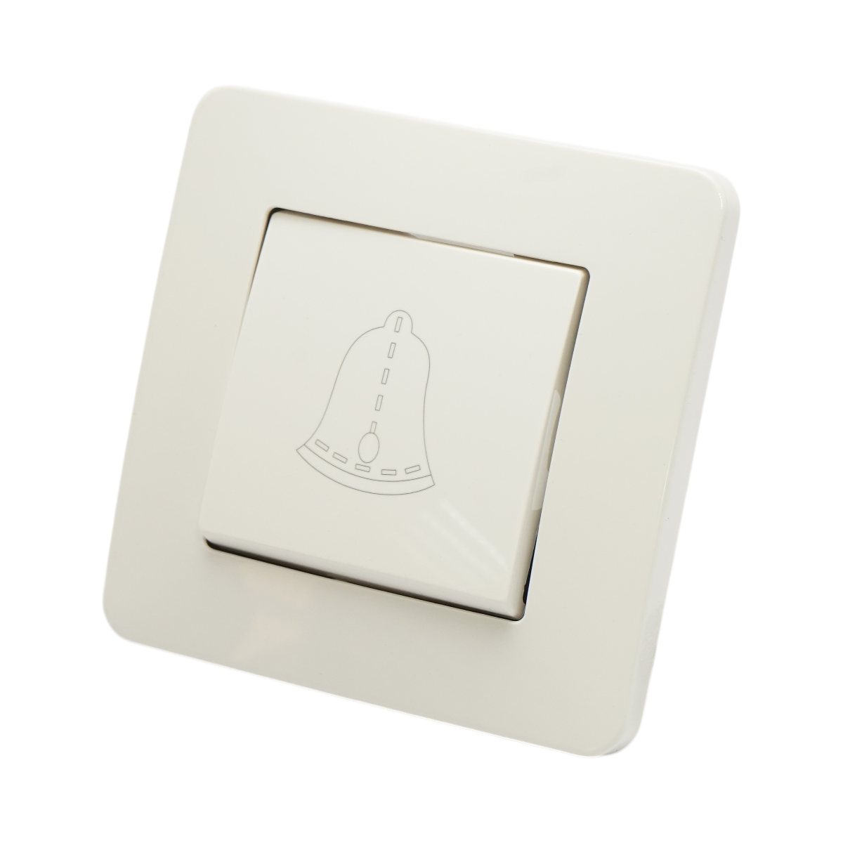 Interruttore campanello bianco da incasso 220V, 10AX, PC 80x80mm
