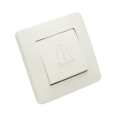 Interruttore campanello bianco da incasso 220V, 10AX, PC 80x80mm - immagine 4