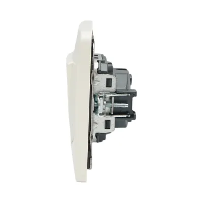 Interruttore campanello bianco da incasso 220V, 10AX, PC 80x80mm - immagine 5