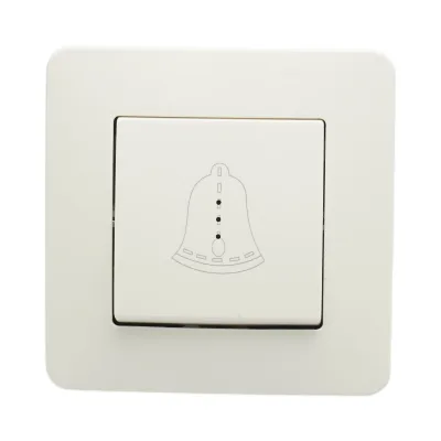 Interruttore campanello LED con reset bianco, da incasso, 220V, 10AX, PC 80x80mm - immagine 2