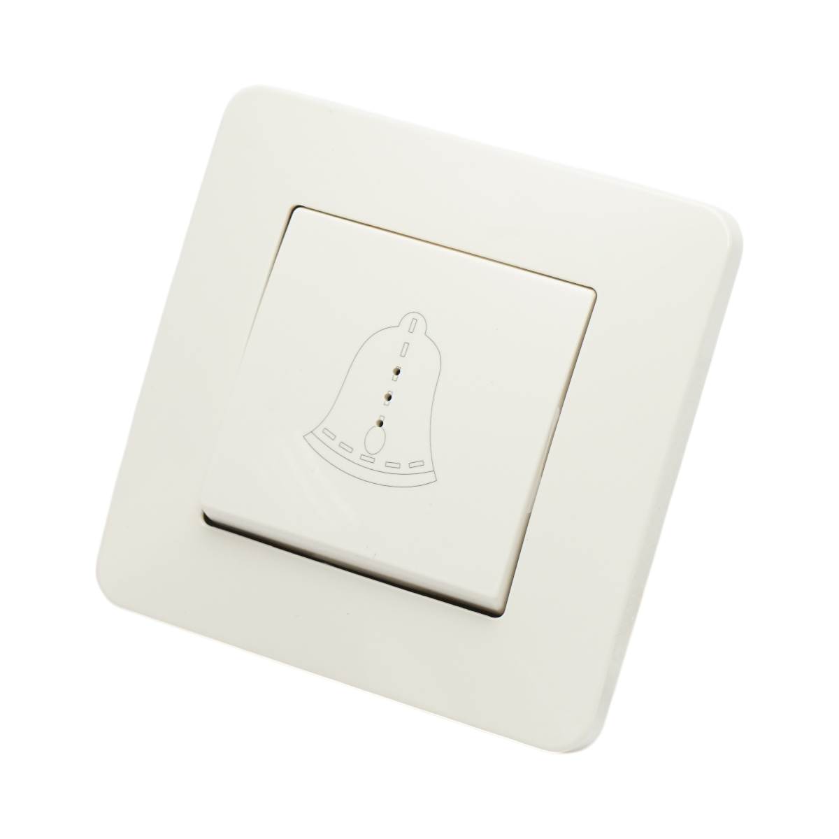 Interruttore campanello LED con reset bianco, da incasso, 220V, 10AX, PC 80x80mm