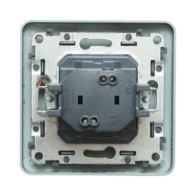 Interruttore campanello LED con ritorno, nero, da incasso, 220V, 10AX, PC 80x80mm - immagine 3