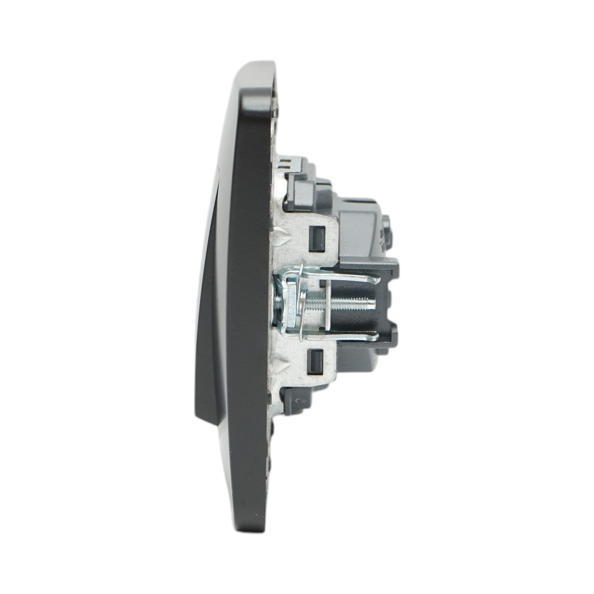 Interruttore campanello LED con ritorno, nero, da incasso, 220V, 10AX, PC 80x80mm - immagine 5