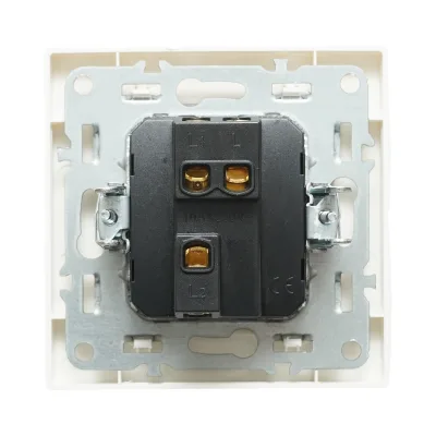 Interruttore da incasso per scale bianco 220V, 10AX, ABS 80x80mm - immagine 3