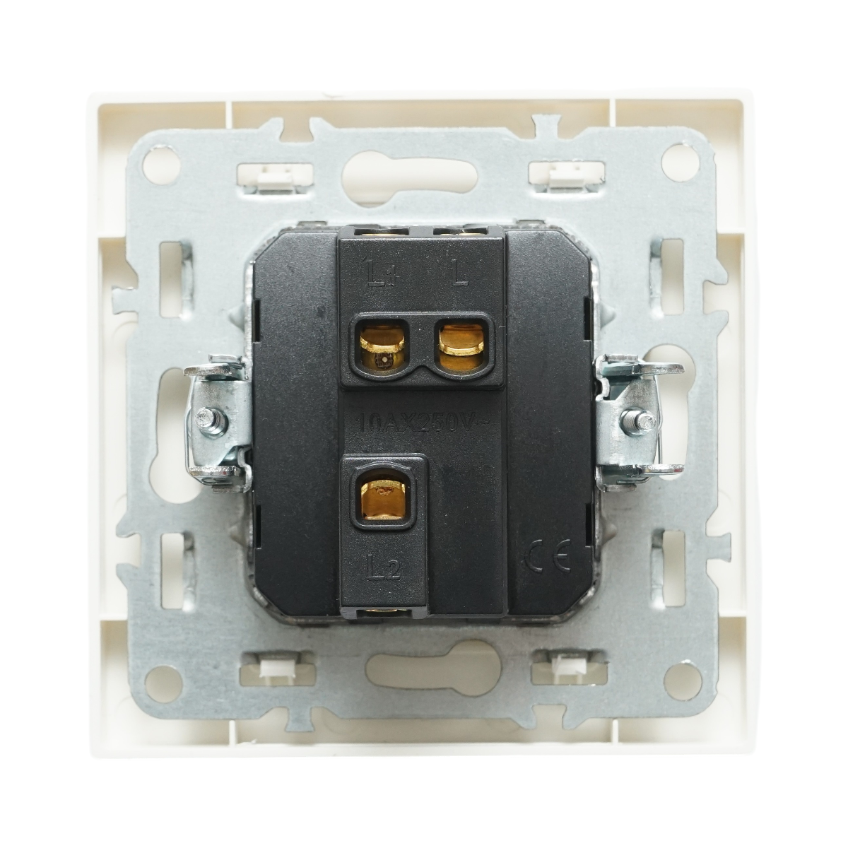 Interruttore da incasso per scale bianco 220V, 10AX, ABS 80x80mm - immagine 3