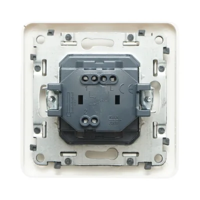 Interruttore da incasso per scale bianco 220V, 10AX, PC 80x80mm - immagine 3
