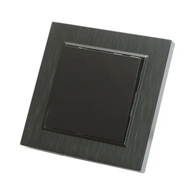 Interruttore da incasso per scale nero 220V, 10AX, ABS 80x80mm