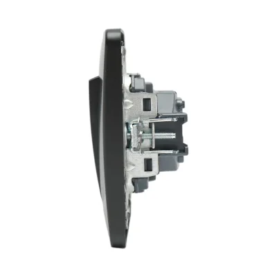 Interruttore da incasso per scale nero 220V, 10AX, PC 80x80mm - immagine 5