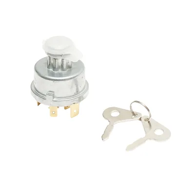 Interruttore di accensione con chiave 12V, fi 54mm, protezione dall'acqua, fi filettatura di montaggio 16mm, 6 pin per trattore forestale, Perkins, Case, Massey Ferguson