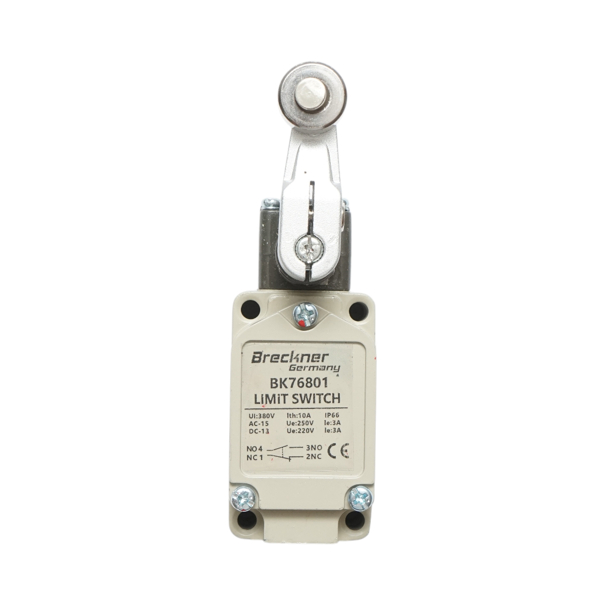 Interruttore di fine corsa con braccio regolabile e rullo – 380V / 1NO + 1NC / IP66 Breckner Germany - immagine 4