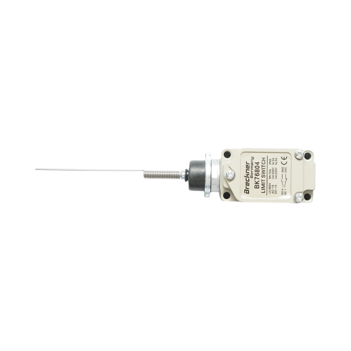 Interruttore di fine corsa con filo a molla flessibile – 380V / 1NO + 1NC / IP66 Breckner Germany - immagine 2