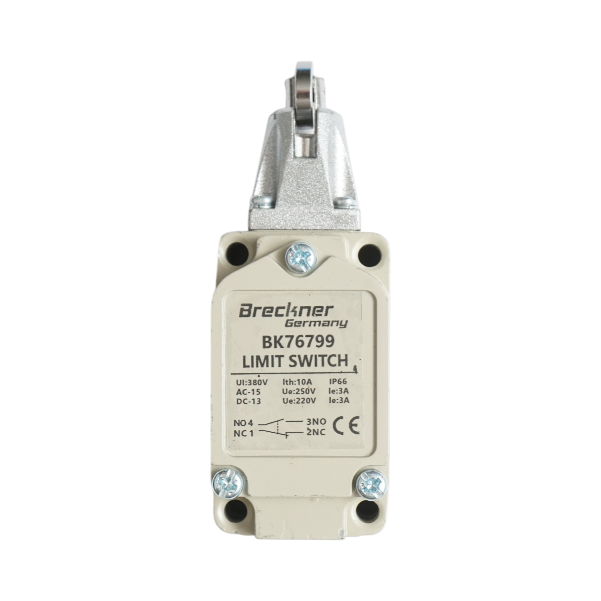 Interruttore di fine corsa con rullo verticale – 380V / 1NO + 1NC / IP66 Breckner Germany - immagine 3