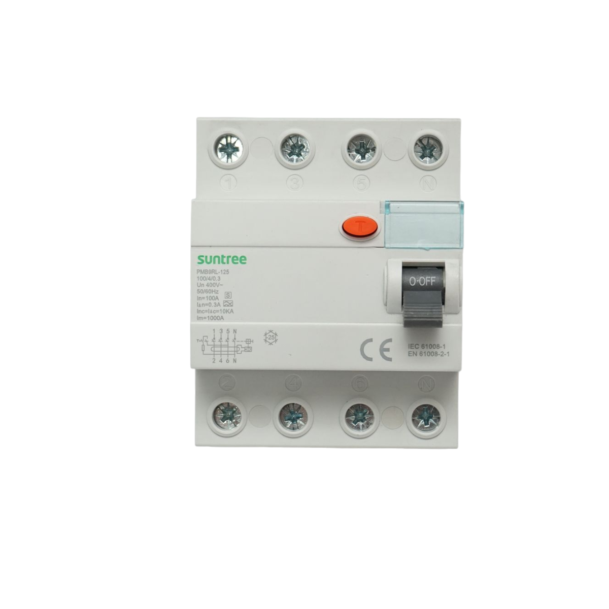 Interruttore differenziale 4P 100A 30mA 6kA, tipo A Suntree