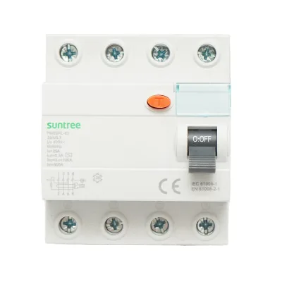 Interruttore differenziale 4P 25A 30mA 6kA, tipo AC Suntree