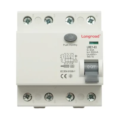 Interruttore differenziale 4P 63A 400V 300mA CA tipo Longroad