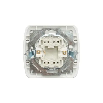 Interruttore doppio bianco ST MAKEL 220V - 250V, 10A da incasso, ceramica - immagine 2
