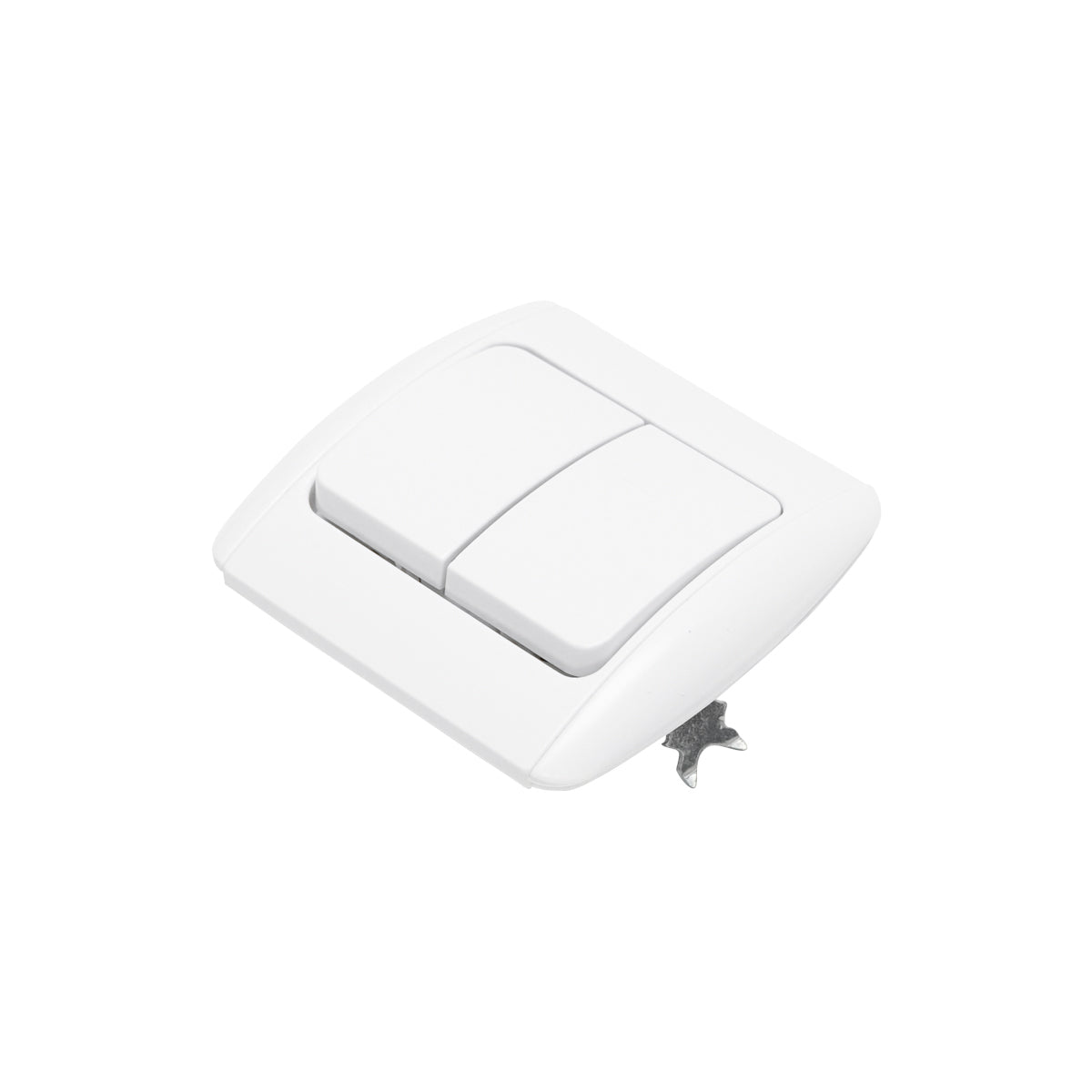 Interruttore doppio bianco ST MAKEL 220V - 250V, 10A da incasso, ceramica - immagine 3