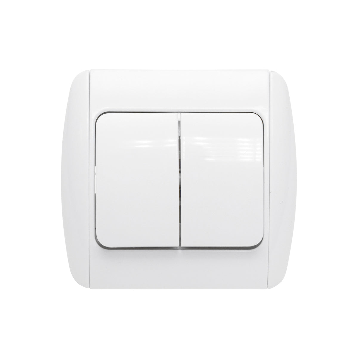 Interruttore doppio bianco ST MAKEL 220V - 250V, 10A da incasso, ceramica