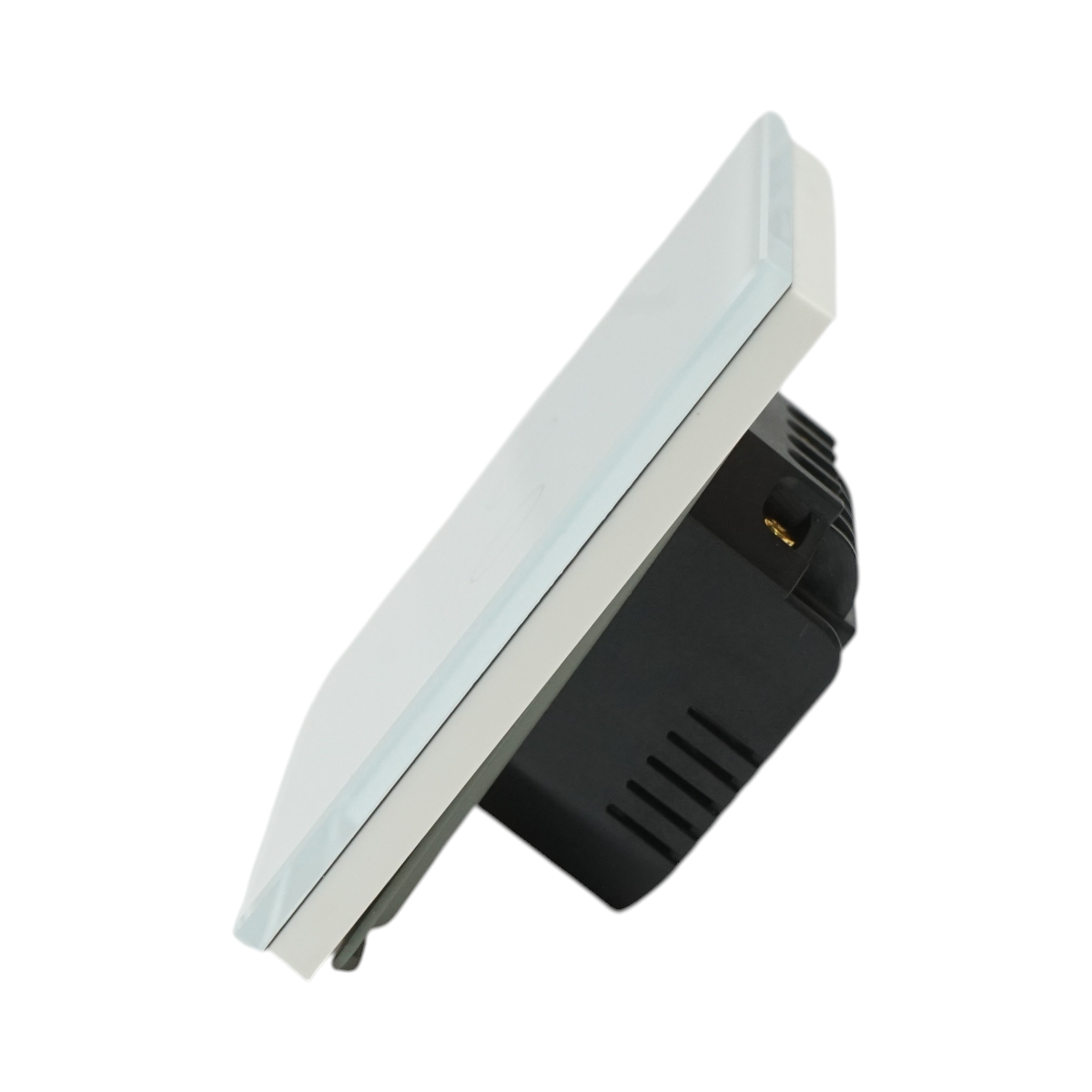 Interruttore doppio touch, bianco, 220V, spia luminosa, cornice in vetro 86x86x34mm - immagine 3