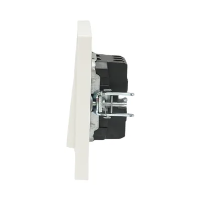 Interruttore doppio, bianco, da incasso, 220V, 10AX, ABS 80x80mm - immagine 5