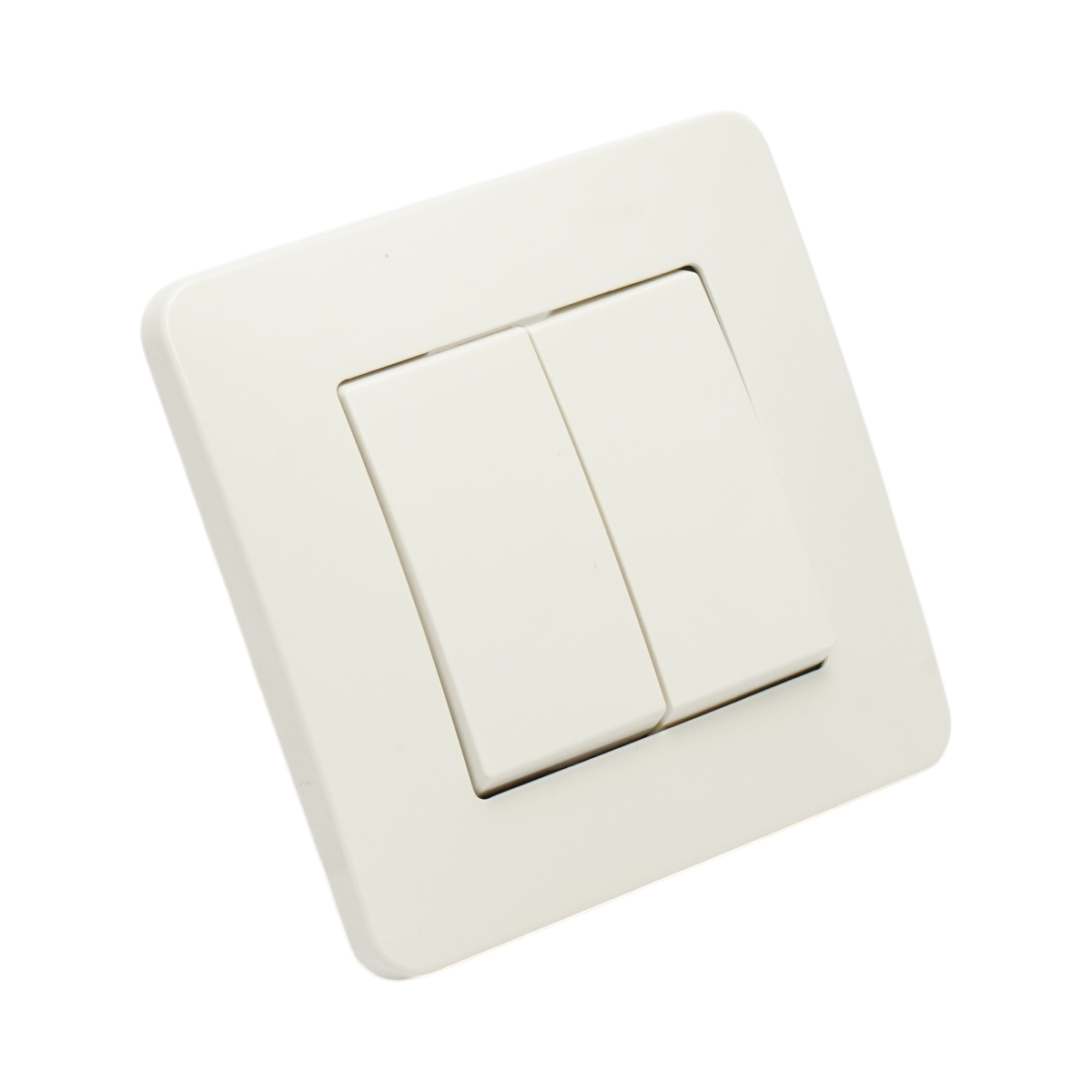 Interruttore doppio, bianco, da incasso, 220V, 10AX, PC 80x80mm - immagine 4