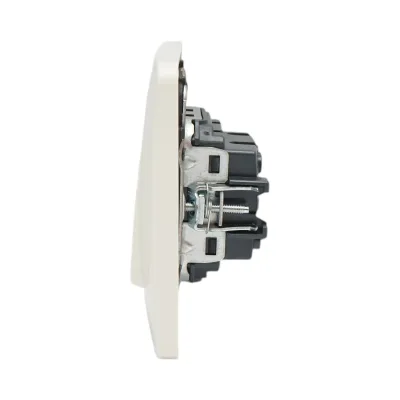 Interruttore doppio, bianco, da incasso, 220V, 10AX, PC 80x80mm - immagine 5