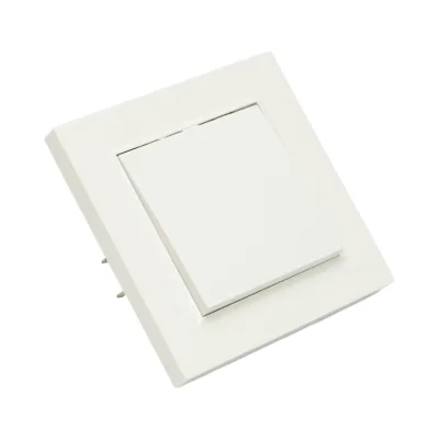 Interruttore semplice da incasso bianco 220V, 10AX, ABS 80x80mm - immagine 4