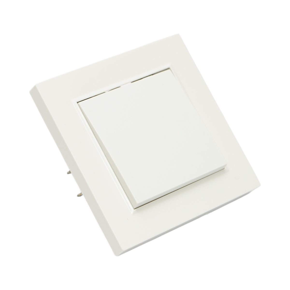 Interruttore semplice da incasso bianco 220V, 10AX, ABS 80x80mm - immagine 4