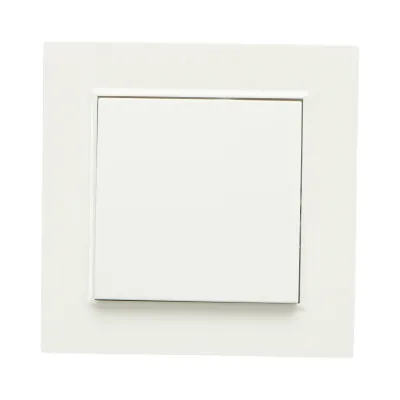 Interruttore semplice da incasso bianco 220V, 10AX, ABS 80x80mm - immagine 2