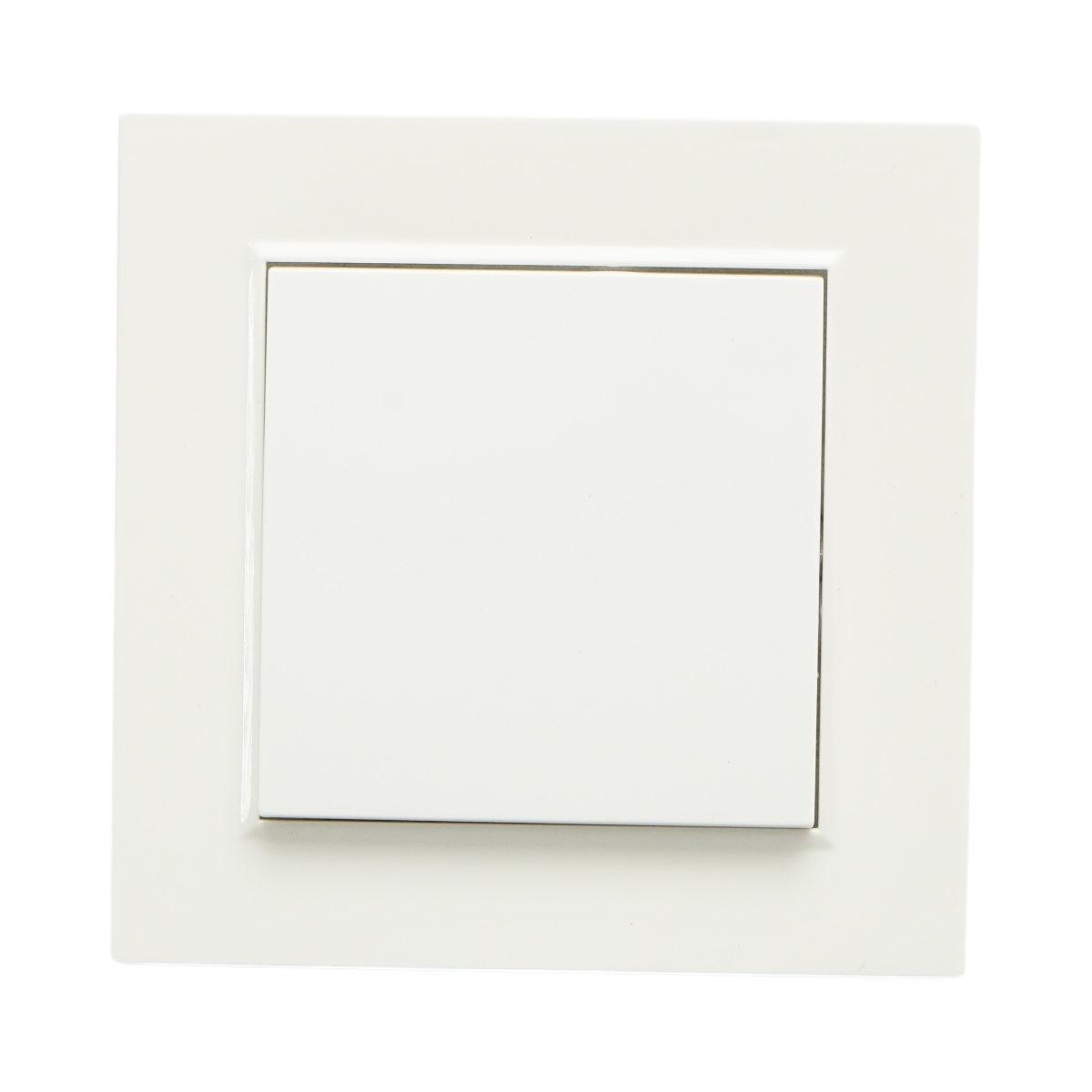 Interruttore semplice da incasso bianco 220V, 10AX, ABS 80x80mm - immagine 2