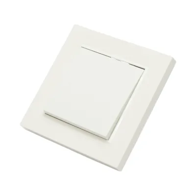 Interruttore semplice da incasso bianco 220V, 10AX, ABS 80x80mm