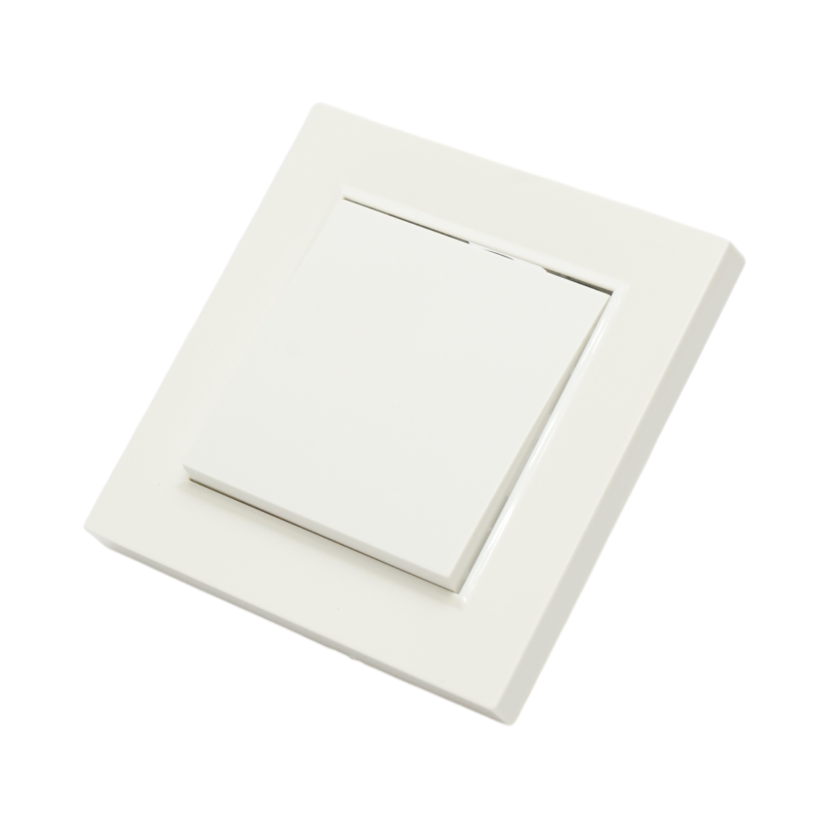 Interruttore semplice da incasso bianco 220V, 10AX, ABS 80x80mm