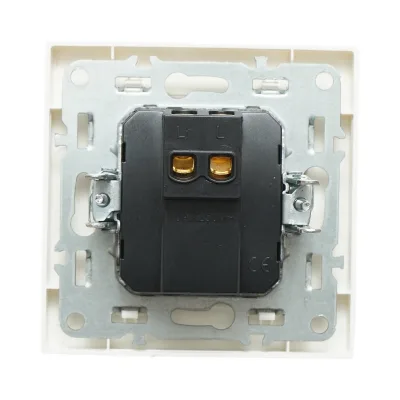 Interruttore semplice da incasso bianco 220V, 10AX, ABS 80x80mm - immagine 3