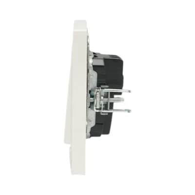 Interruttore semplice da incasso bianco 220V, 10AX, ABS 80x80mm - immagine 5