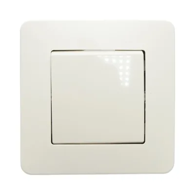 Interruttore semplice da incasso bianco 220V, 10AX, PC 80x80mm - immagine 2