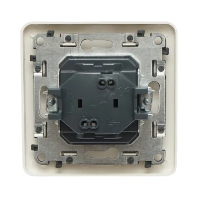 Interruttore semplice da incasso bianco 220V, 10AX, PC 80x80mm - immagine 3