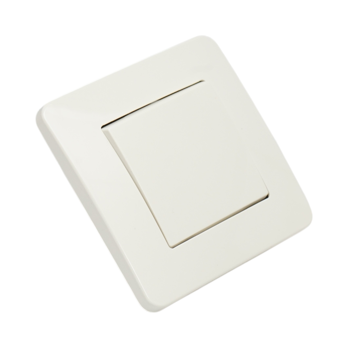 Interruttore semplice da incasso bianco 220V, 10AX, PC 80x80mm - immagine 4