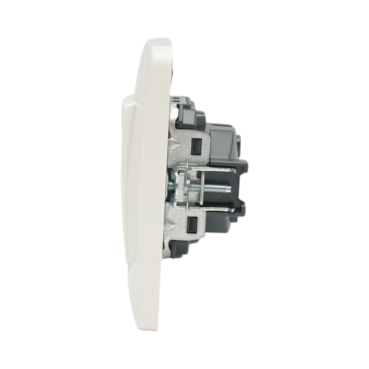 Interruttore semplice da incasso bianco 220V, 10AX, PC 80x80mm - immagine 5