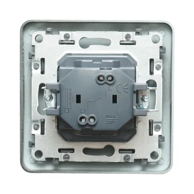 Interruttore semplice da incasso nero 220V, 10AX, PC 80x80mm - immagine 3