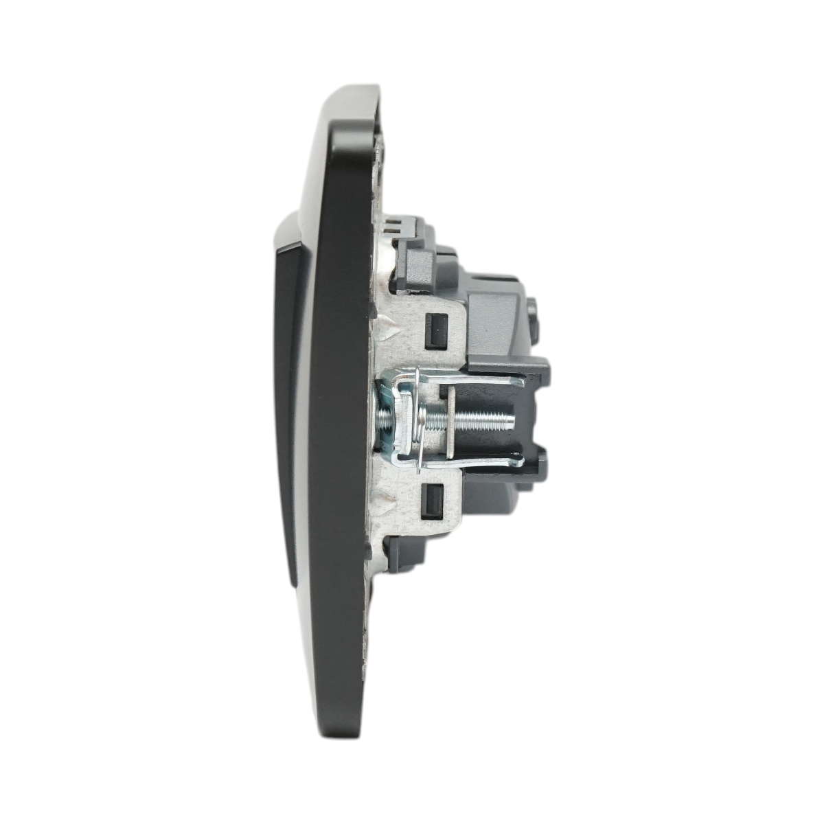 Interruttore semplice da incasso nero 220V, 10AX, PC 80x80mm - immagine 5